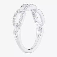 (G-H / Si1-Si2) Womens 1/4 CT. T.W. Lab Grown White Diamond 10K Gold Cocktail Ring