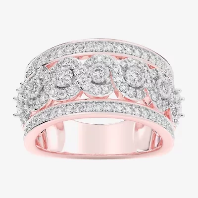 G-H / Si1-Si2) Womens CT. T.W. Lab Grown White Diamond 10K Rose Gold Band