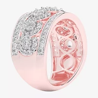 G-H / Si1-Si2) Womens CT. T.W. Lab Grown White Diamond 10K Rose Gold Band