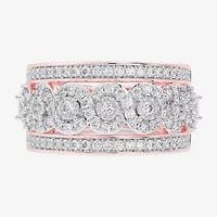 G-H / Si1-Si2) Womens CT. T.W. Lab Grown White Diamond 10K Rose Gold Band