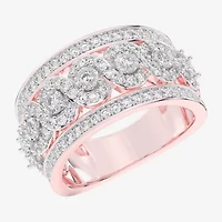G-H / Si1-Si2) Womens CT. T.W. Lab Grown White Diamond 10K Rose Gold Band