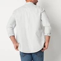 St. John's Bay Performance Oxford Mens Long Sleeve Slim Fit Button-Down Shirt