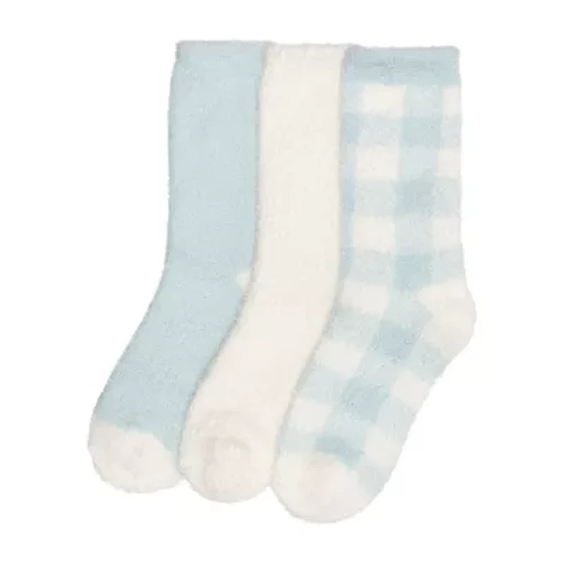 Cuddl Duds Cozy Gift Set Womens 3 Pair Crew Socks