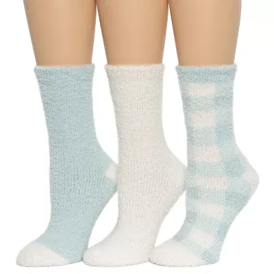 Cuddl Duds Cozy Gift Set Womens 3 Pair Crew Socks