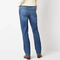 St. John's Bay Womens Tall Mid Rise Straight Leg Jean