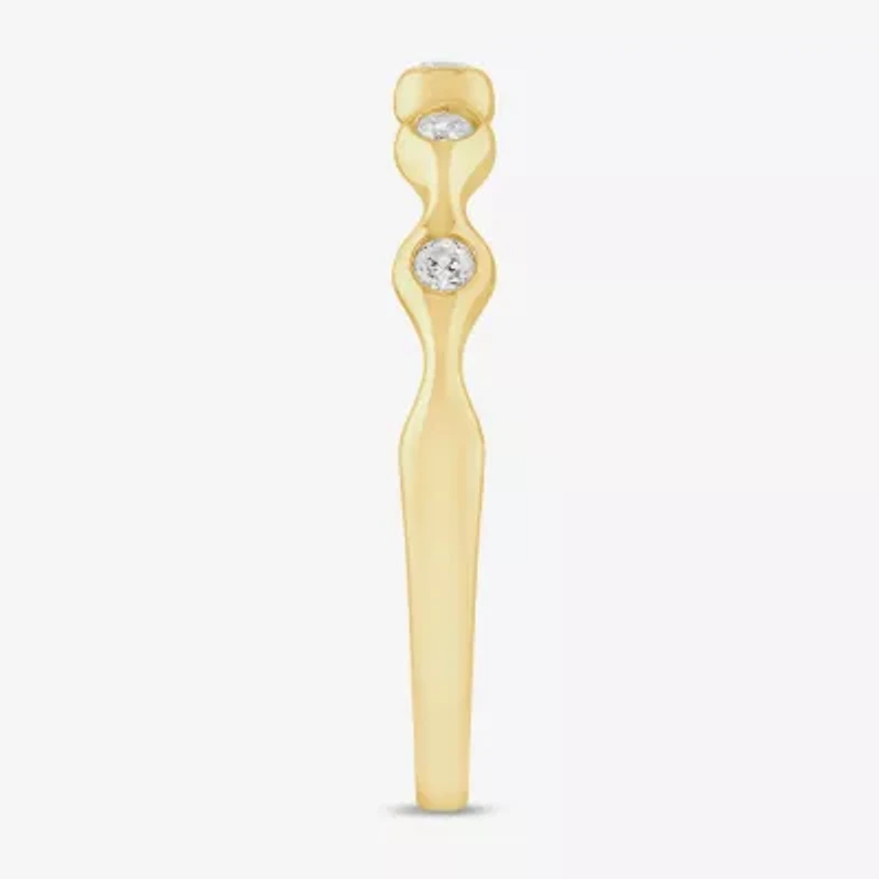 I / Si2) Womens 1/ CT. T.W. Lab Grown White Diamond 10K Gold Wedding Band