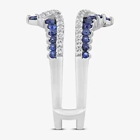 Womens Diamond Accent Lab Created White 14K Gold Ring Guard