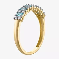 Womens 2.5MM 1/5 CT. Genuine Blue Topaz 10K Gold Band