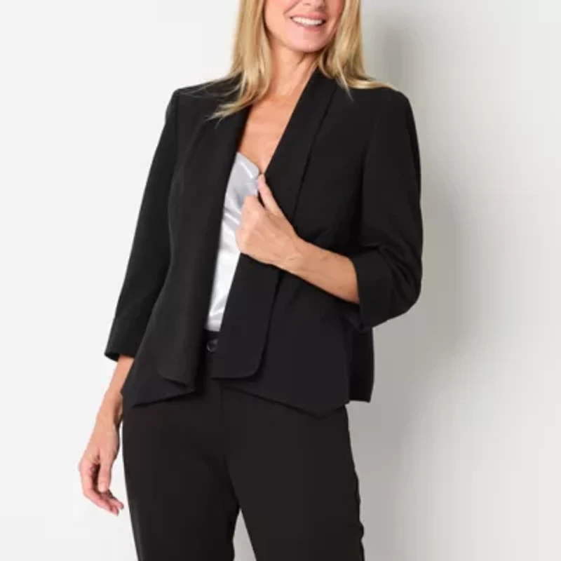 Black Label by Evan-Picone Womens Regular Fit Suit Jacket