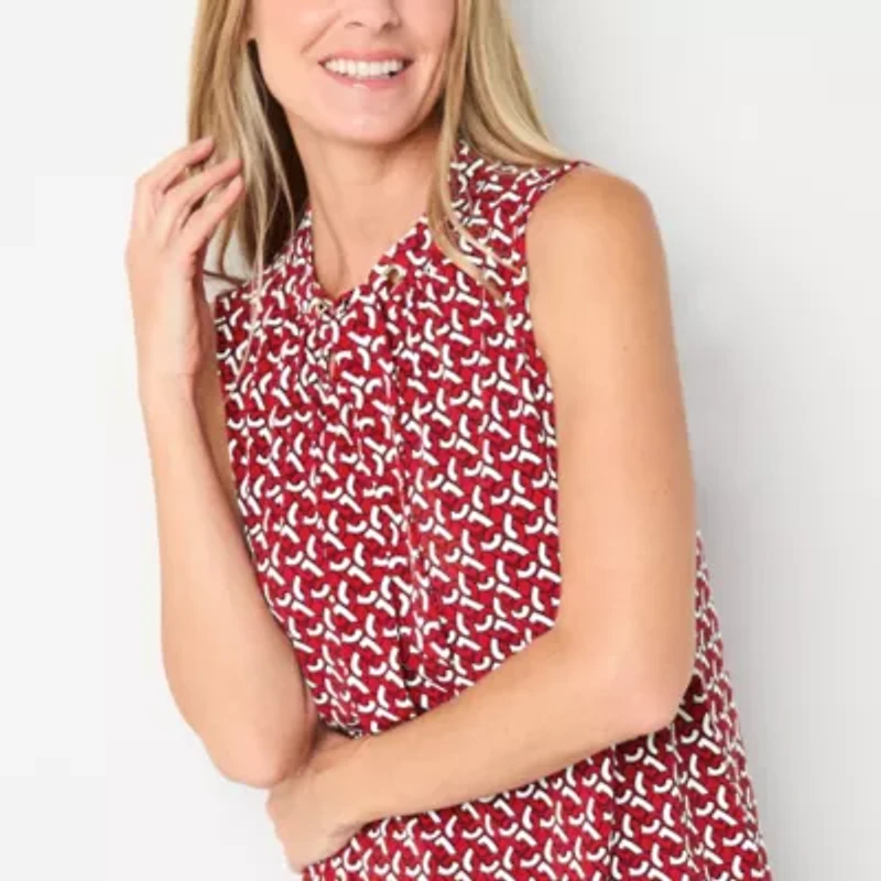 Liz Claiborne Womens Sleeveless Blouse