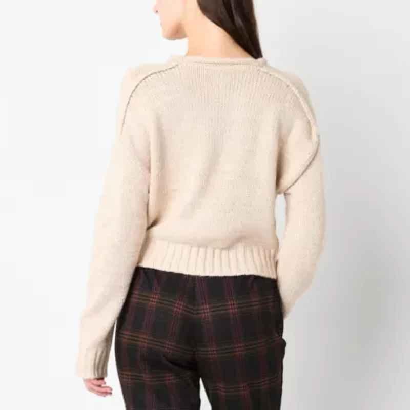 Worthington Womens Crew Neck Long Sleeve Pullover Sweater