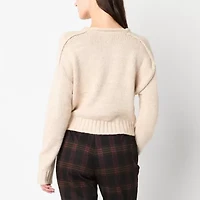 Worthington Womens Crew Neck Long Sleeve Pullover Sweater