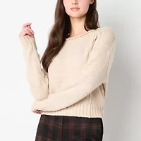 Worthington Womens Crew Neck Long Sleeve Pullover Sweater