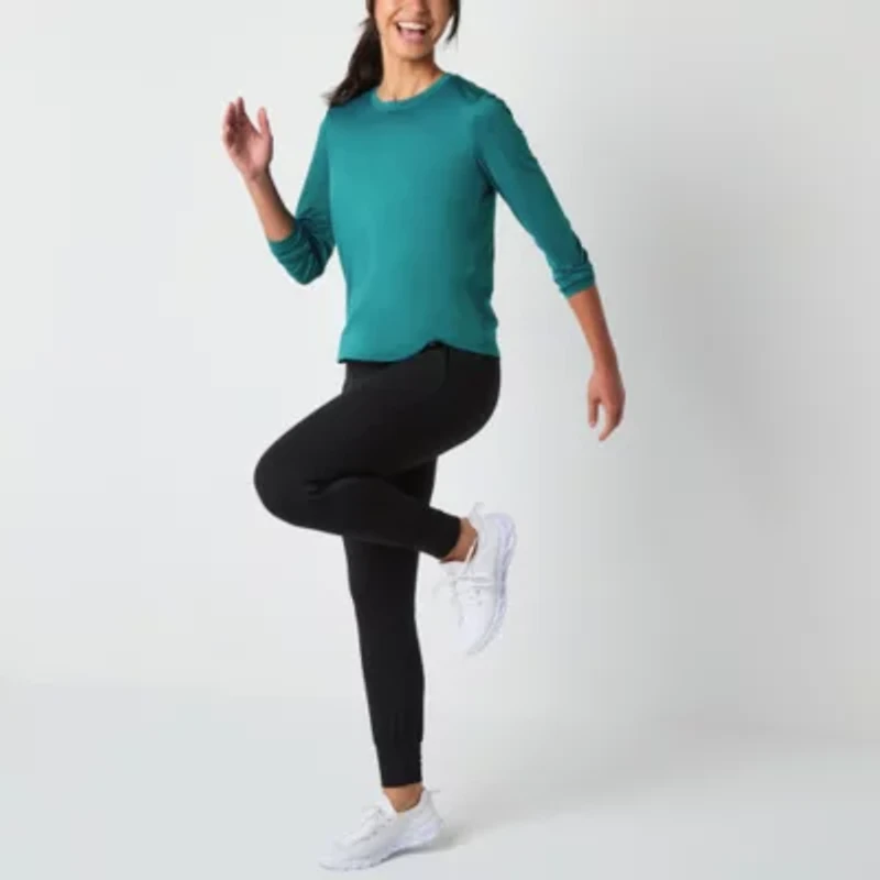 Xersion Womens Performance Crew Neck Long Sleeve T-Shirt