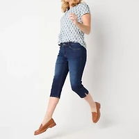 Liz Claiborne Sara Womens Slim Mid Rise Capri Pant