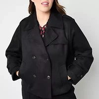 Liz Claiborne Womens Midweight Plus Cropped Jacket