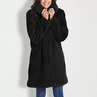 Gallery Womens Faux Fur Heavyweight Topcoat Coat