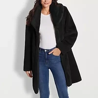 Gallery Womens Faux Fur Heavyweight Topcoat Coat