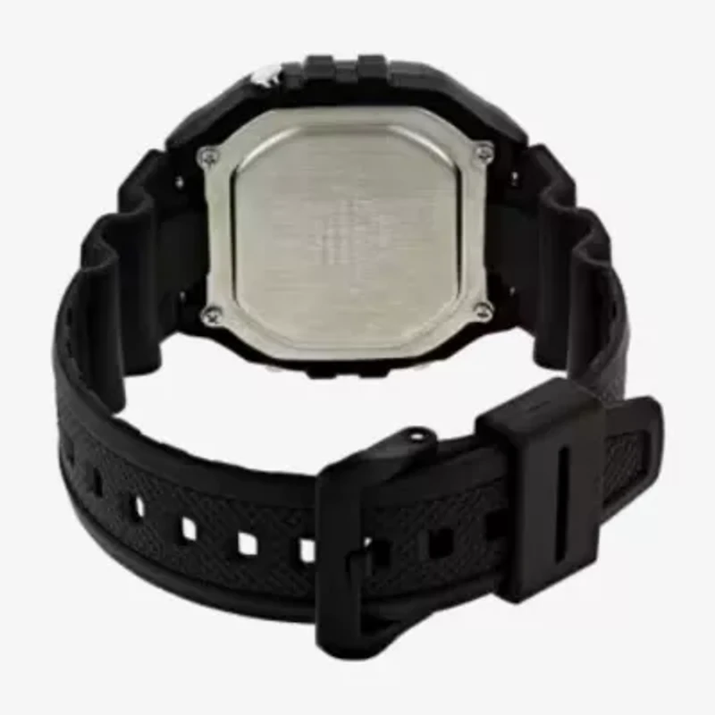 Casio Mens Digital Black Strap Watch W218h-1avos