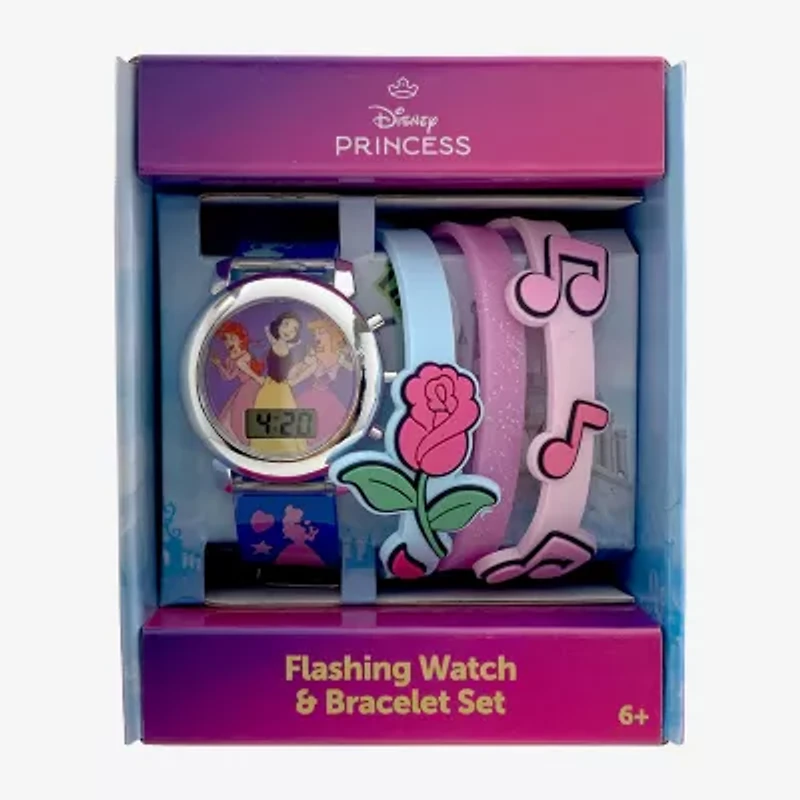 Disney Princess Boys Multicolor 4-pc. Watch Boxed Set Pn40163jc