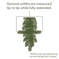Vickerman 9' Camden Fir Christmas Garland Unlit