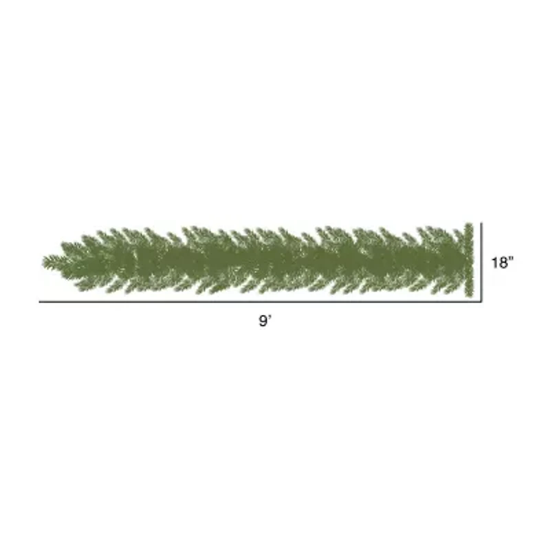 Vickerman 9' Oregon Fir Christmas Garland with 150 Warm White LED Lights