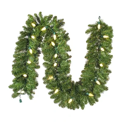 Vickerman 9' Oregon Fir Christmas Garland with 150 Warm White LED Lights
