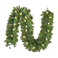 Vickerman 9' Oregon Fir Christmas Garland with 150 Warm White LED Lights