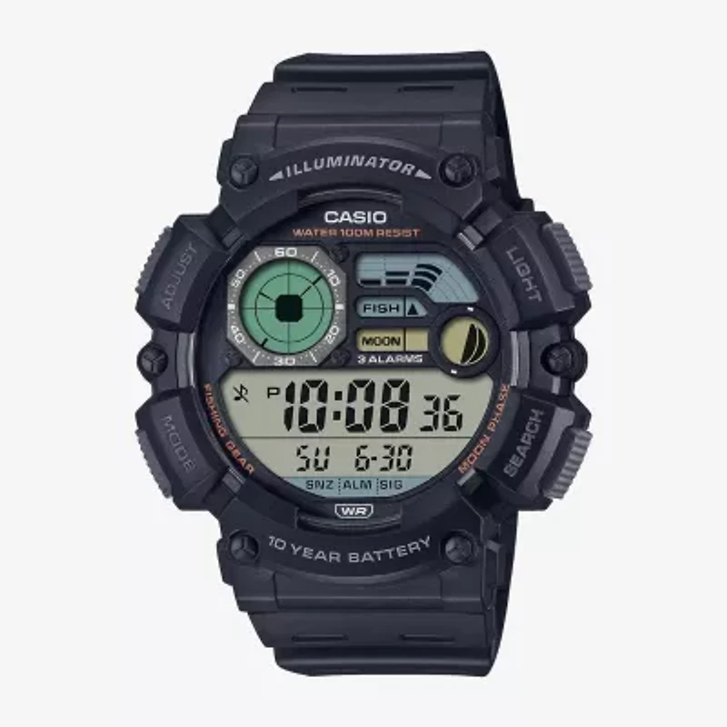 Casio Mens Multi-Function Digital Black Strap Watch Ws1500h-1av
