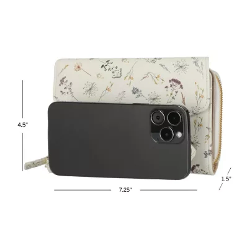 Mundi Big Fat Womens Expandable Rfid Blocking Checkbook Wallet