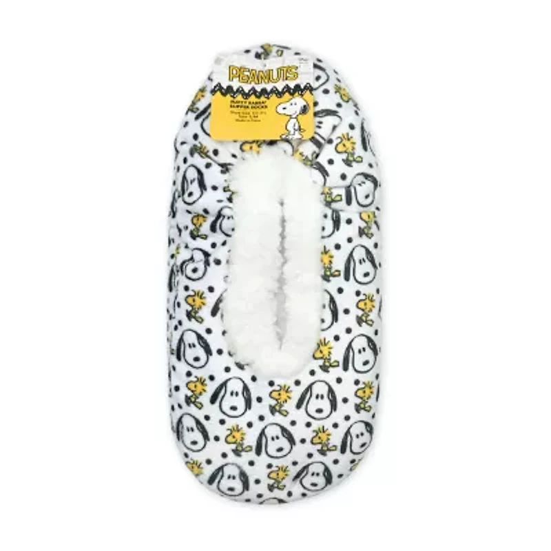 Fuzzy Womens Multi-Pack 1 Pair Peanuts Slipper Socks