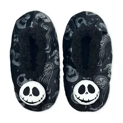 Pom Head Womens 1 Pair Nightmare Before Christmas Slipper Socks