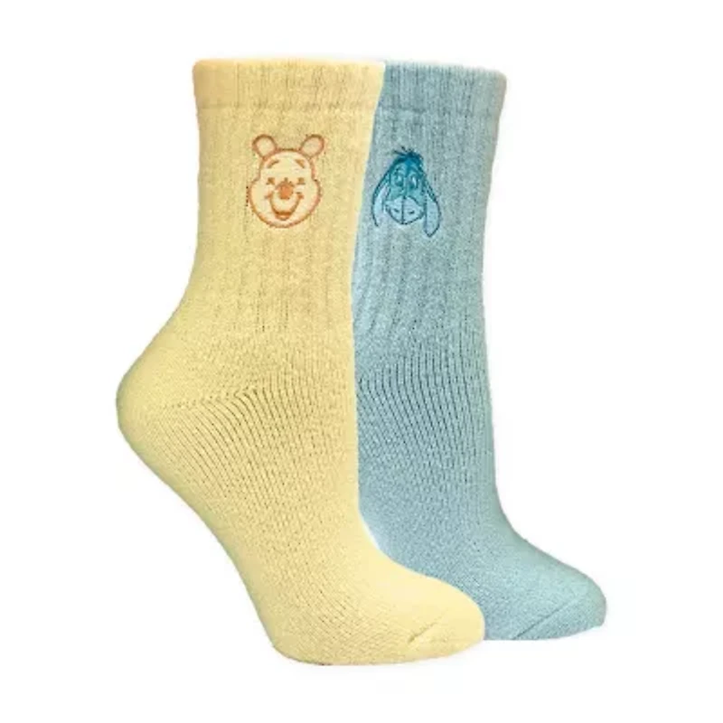 Supersoft Womens 2 Pair Winnie The Pooh Crew Socks