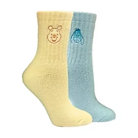 Supersoft Womens 2 Pair Winnie The Pooh Crew Socks