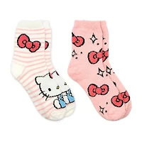 Cozy Womens 2 Pair Hello Kitty Crew Socks