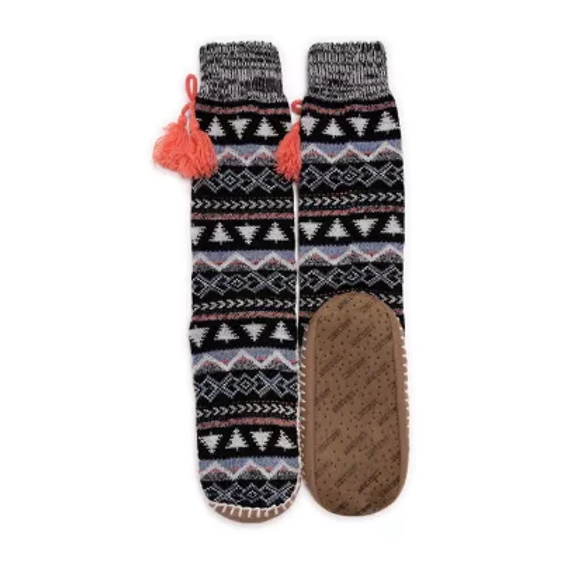 Muk Luks Womens 1 Pair Slipper Socks