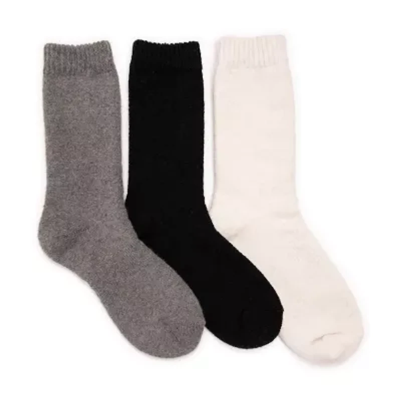 Muk Luks Womens Multi-Pack 3 Pair Boot Socks