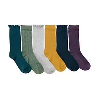 Muk Luks Womens 6 Pair Crew Socks