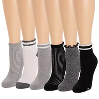Muk Luks Womens 6 Pair Crew Socks