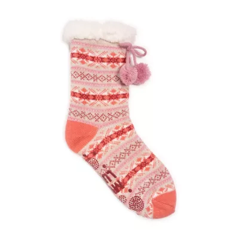 Muk Luks Womens 1 Pair Slipper Socks