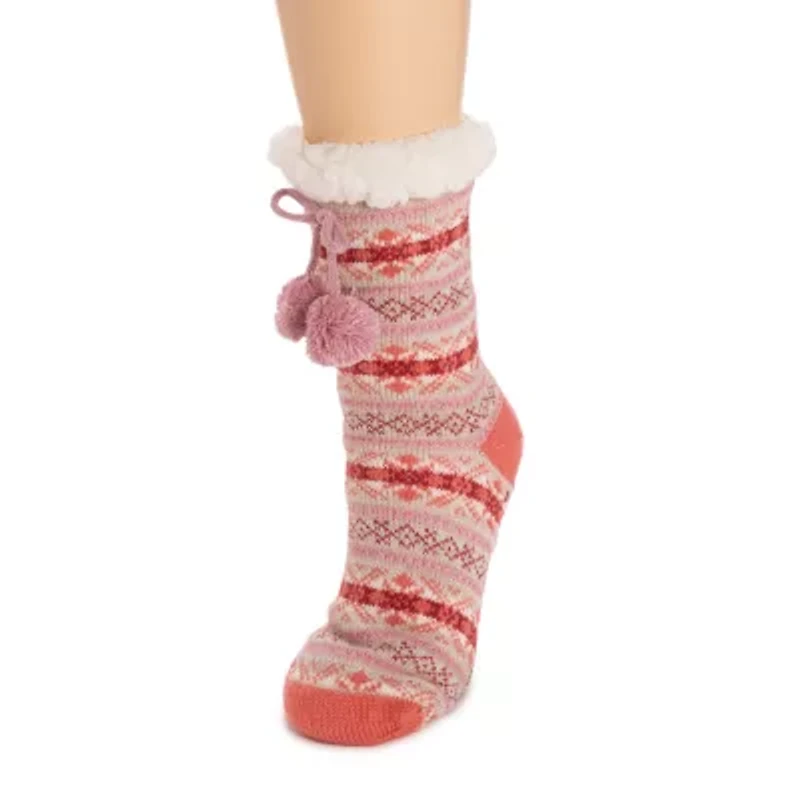 Muk Luks Womens 1 Pair Slipper Socks