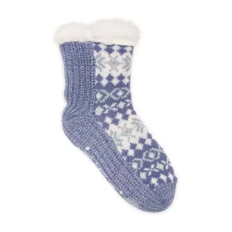 Muk Luks Womens 1 Pair Slipper Socks