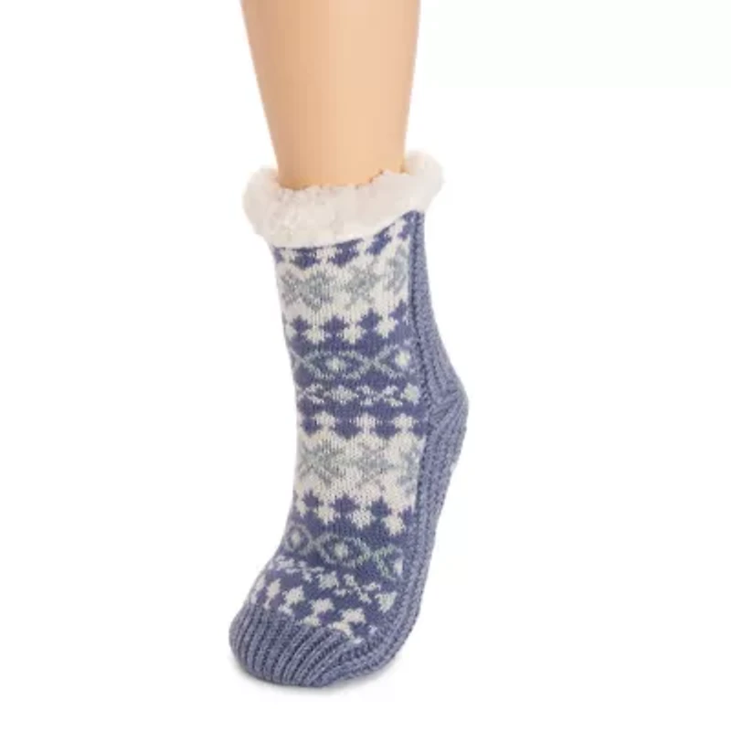 Muk Luks Womens 1 Pair Slipper Socks
