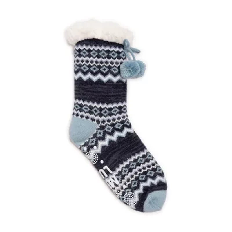 Muk Luks Womens 1 Pair Slipper Socks