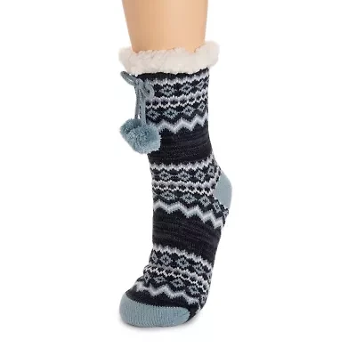 Muk Luks Womens 1 Pair Slipper Socks