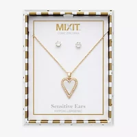 Mixit Womens Glass Hypoallergenic 2-pc. Jewelry Set