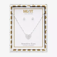 Mixit Womens Glass Hypoallergenic 2-pc. Jewelry Set