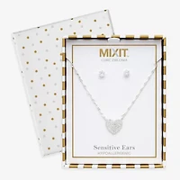 Mixit Womens Glass Hypoallergenic 2-pc. Jewelry Set