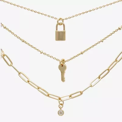 Mixit Womens Glass Hypoallergenic 3-pc. Necklace Set