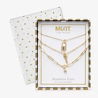 Mixit Womens Glass Hypoallergenic 3-pc. Necklace Set